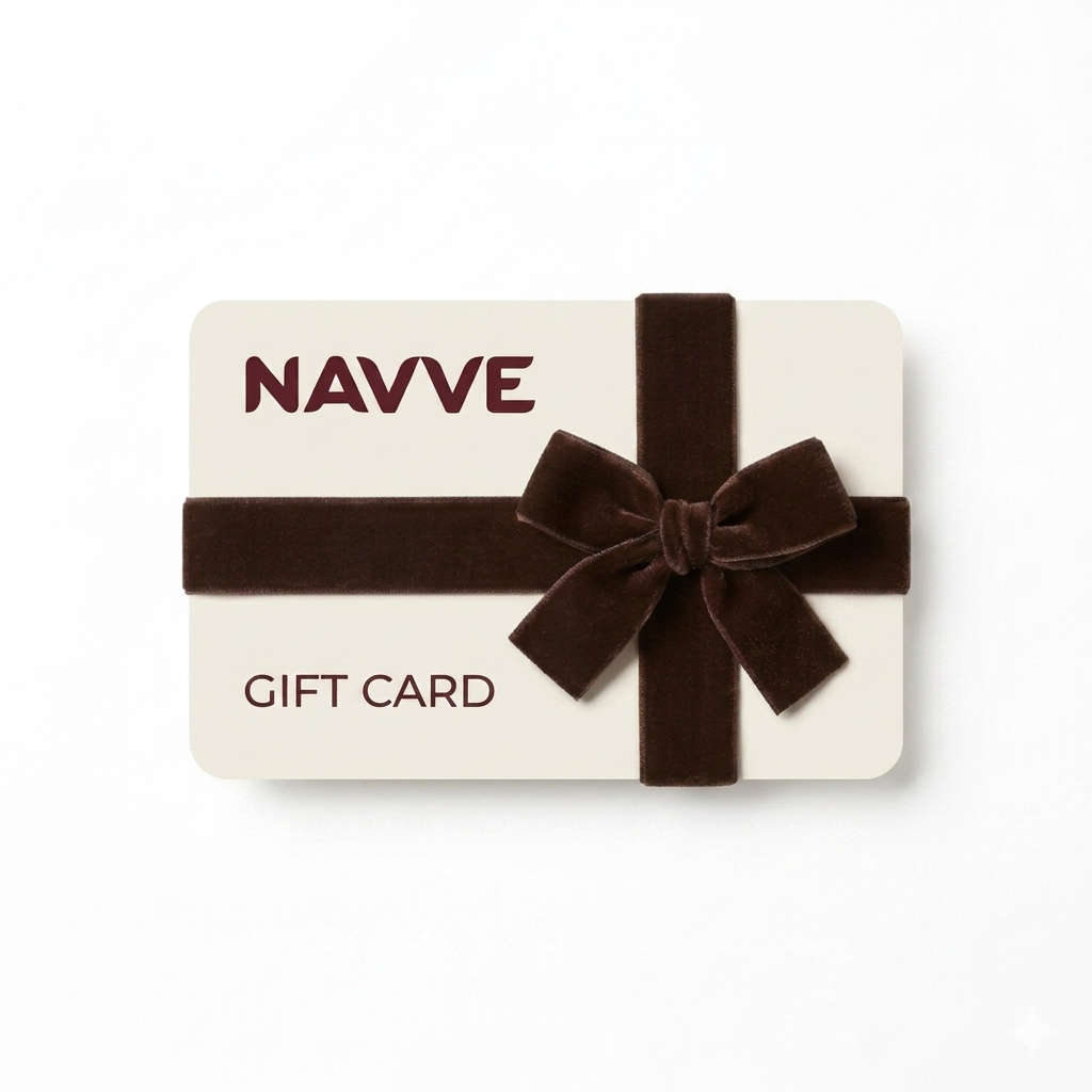 NAVVE gift card with a brown ribbon 