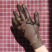 Close up of NAVVE silicone tanning Glove